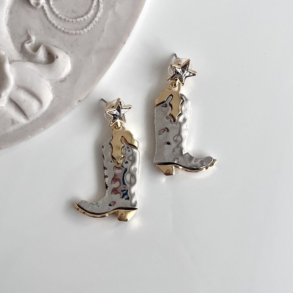 İthal Kovboy Çizmesi Küpe