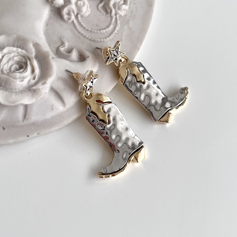 İthal Kovboy Çizmesi Küpe