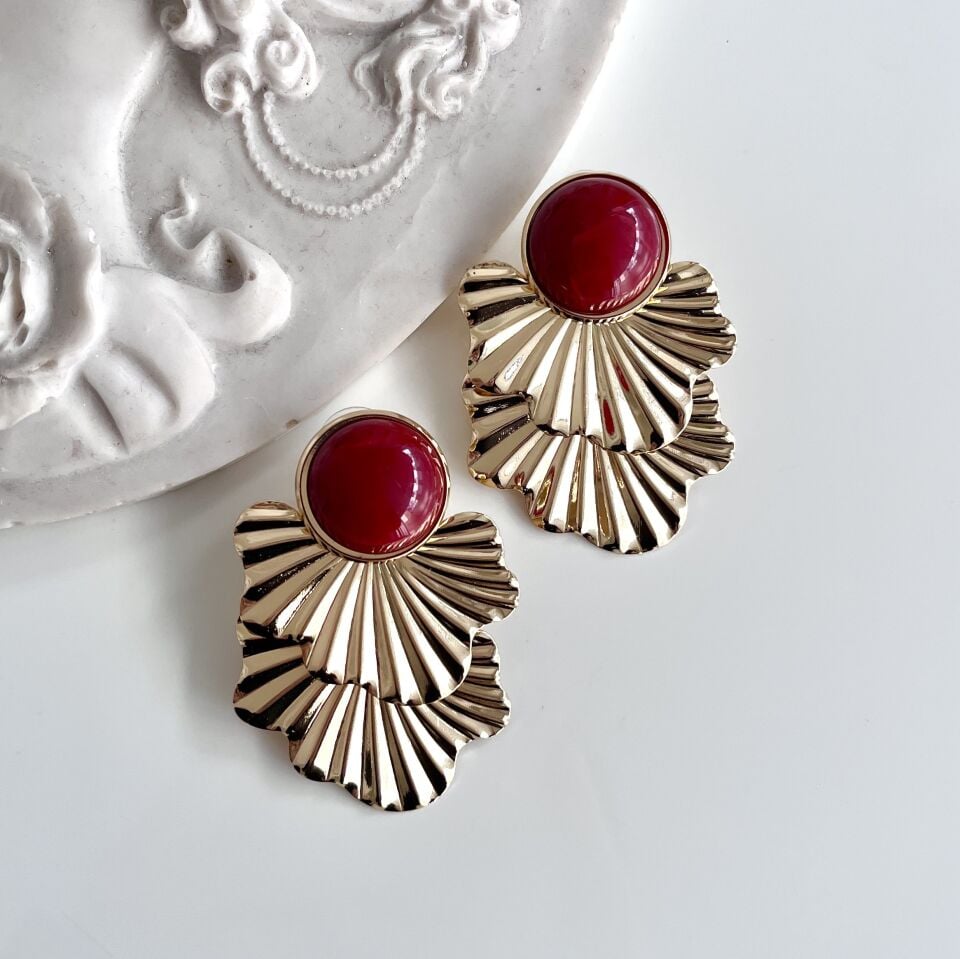 İthal Kırmızı Küpe