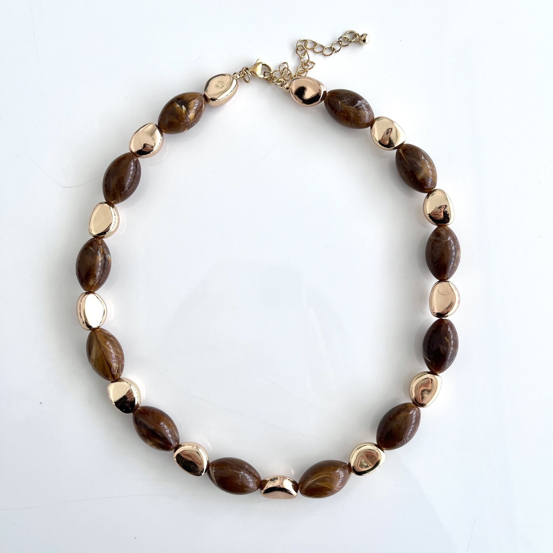 İthal Kahverengi Boncuk Kolye