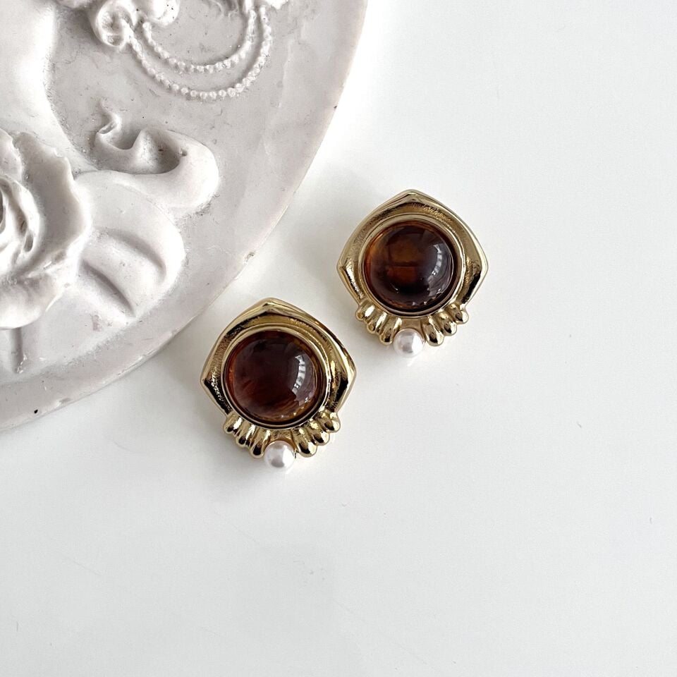 Çelik İnci Detay Vintage Küpe