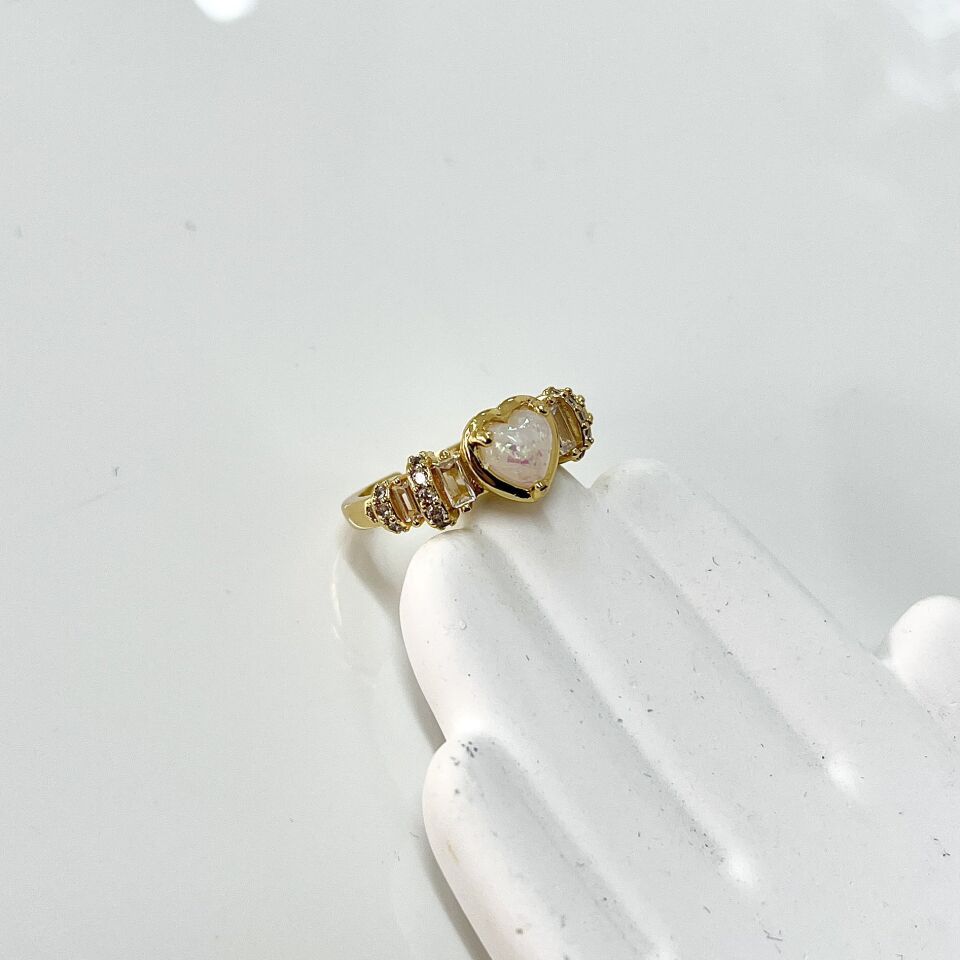 Taşlı Pırıltılı Kalp Prenses Yüzük