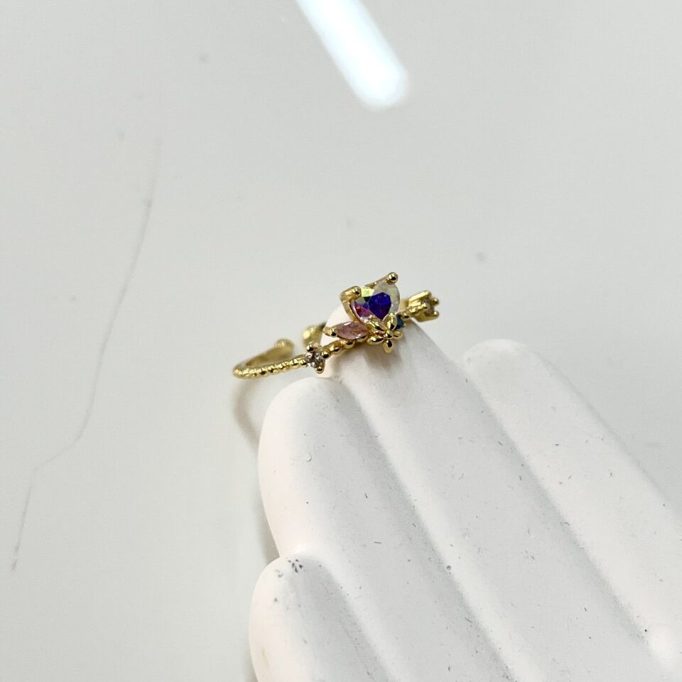 Renkli Kalpli Prenses Yüzük