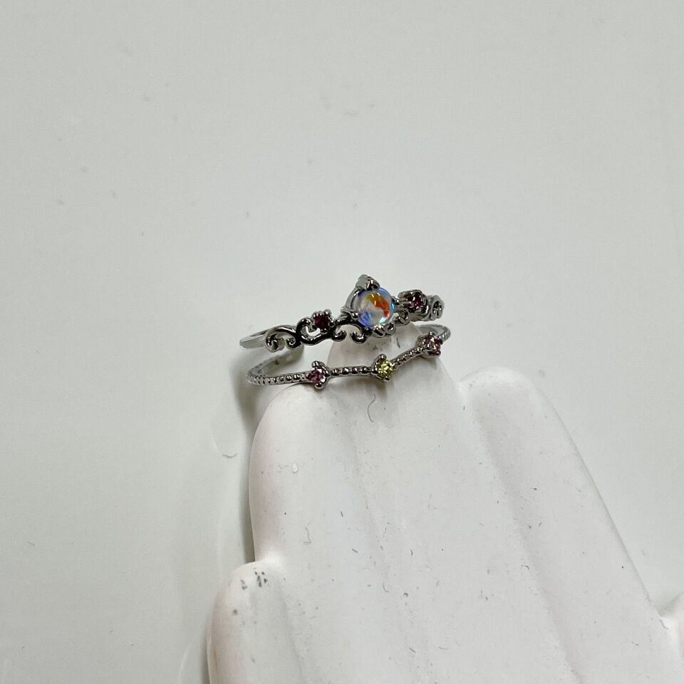 Yansımalı Taşlı Prenses Yüzük