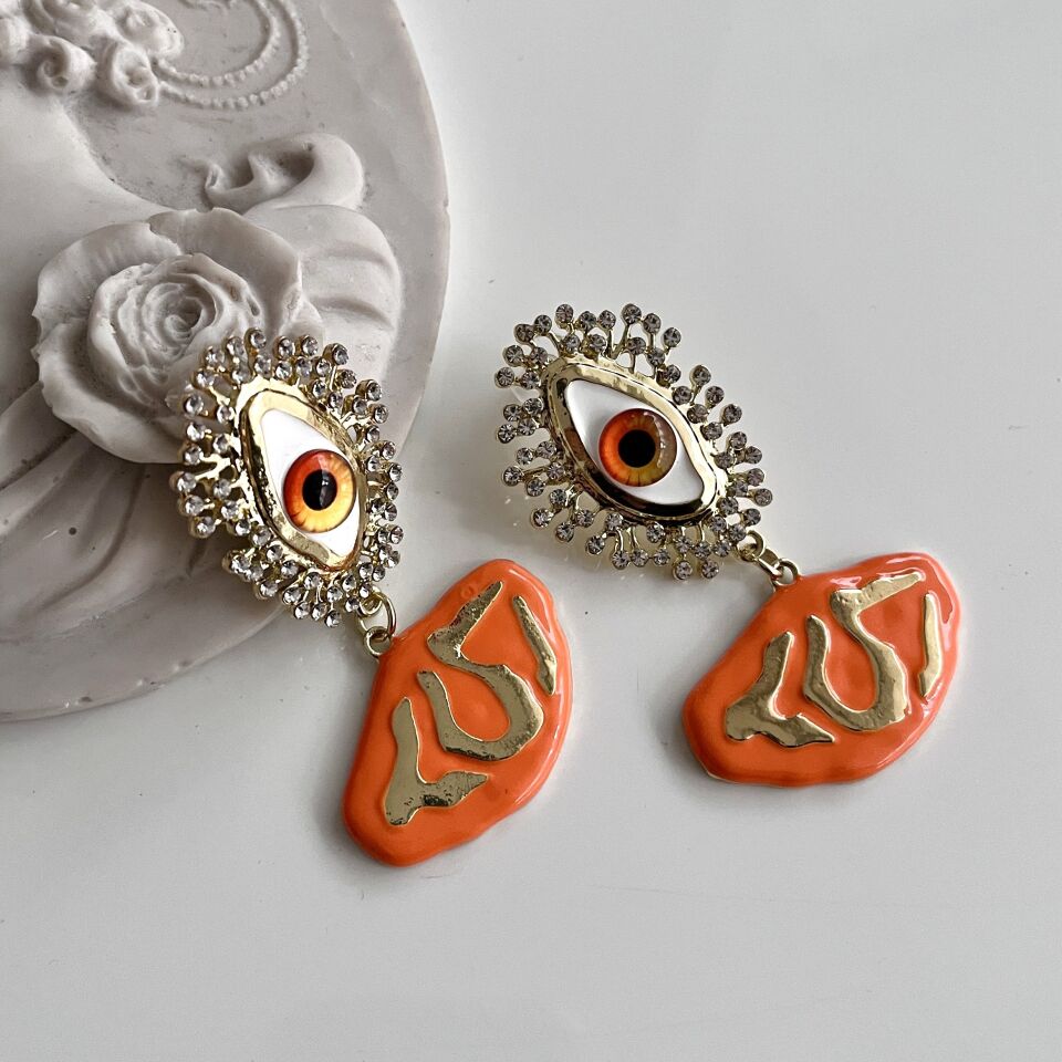 İthal Taşlı Göz Küpe